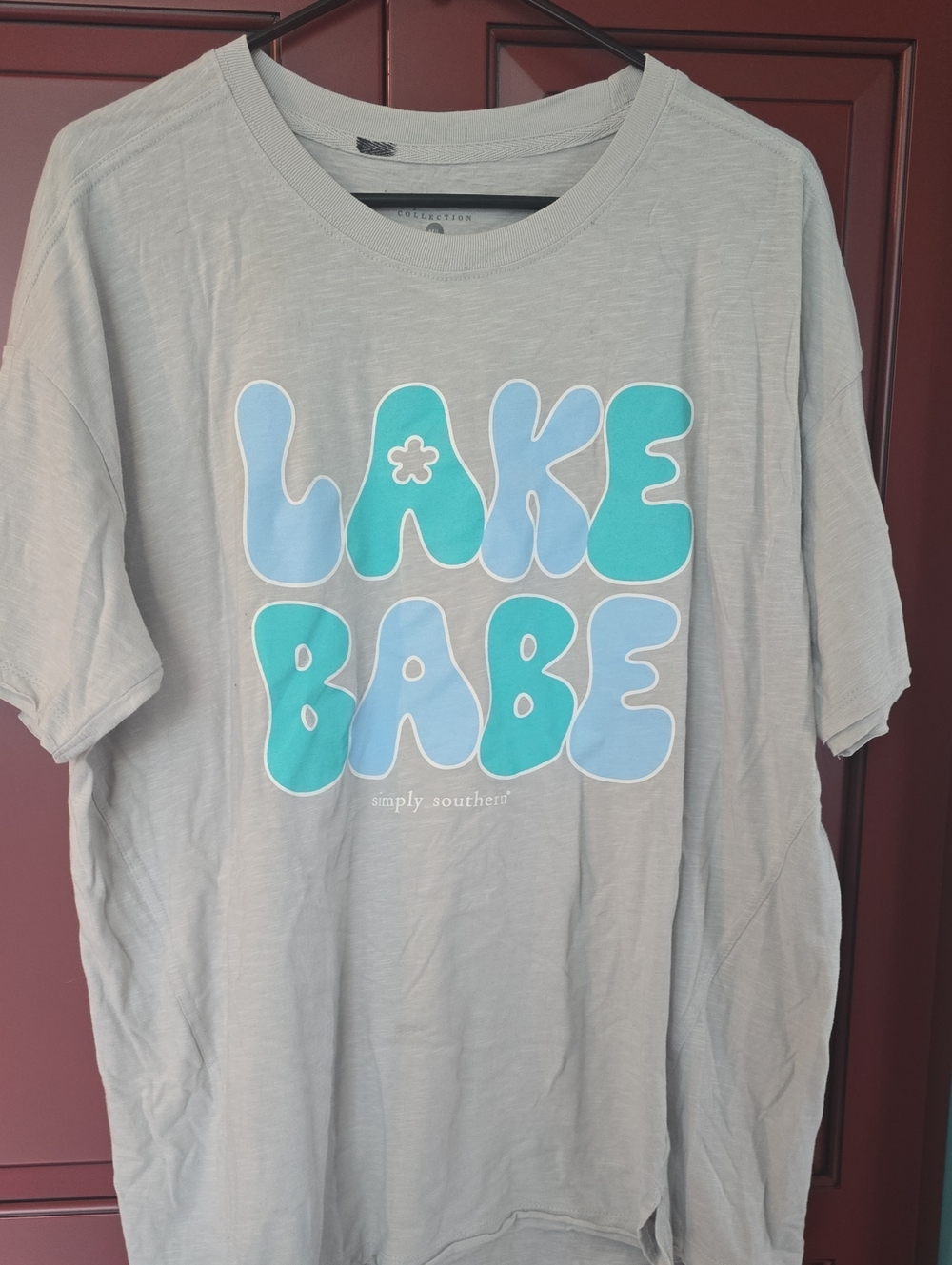 Simply Southern Lake Babe Tee Medium Large Oversized Fit